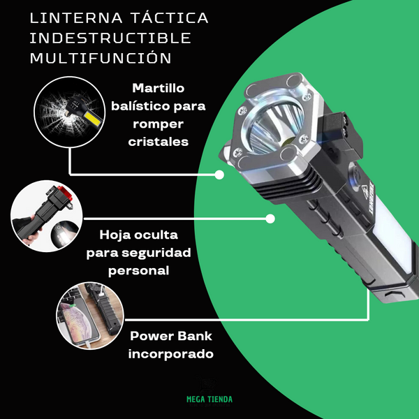 Linterna Táctica Ultraresistente™ - Alta Resistencia y Multifunción