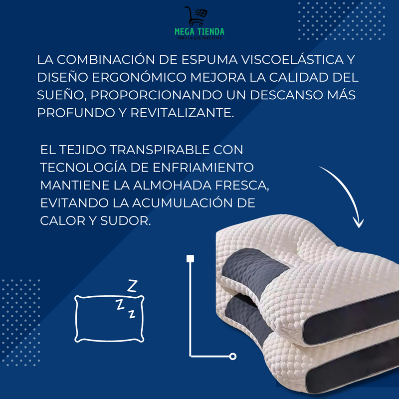 Almohada Cervical Ajustable™ Alivio Imediato