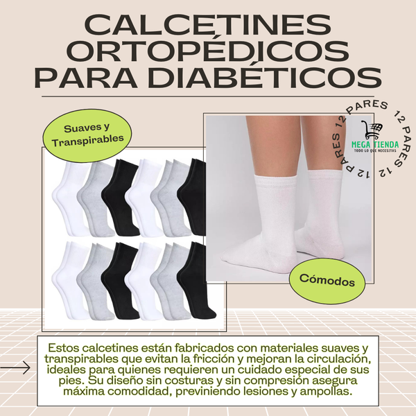 Calcetines Ortopédicos 12 Pares™ + REGALO EXCLUSIVO