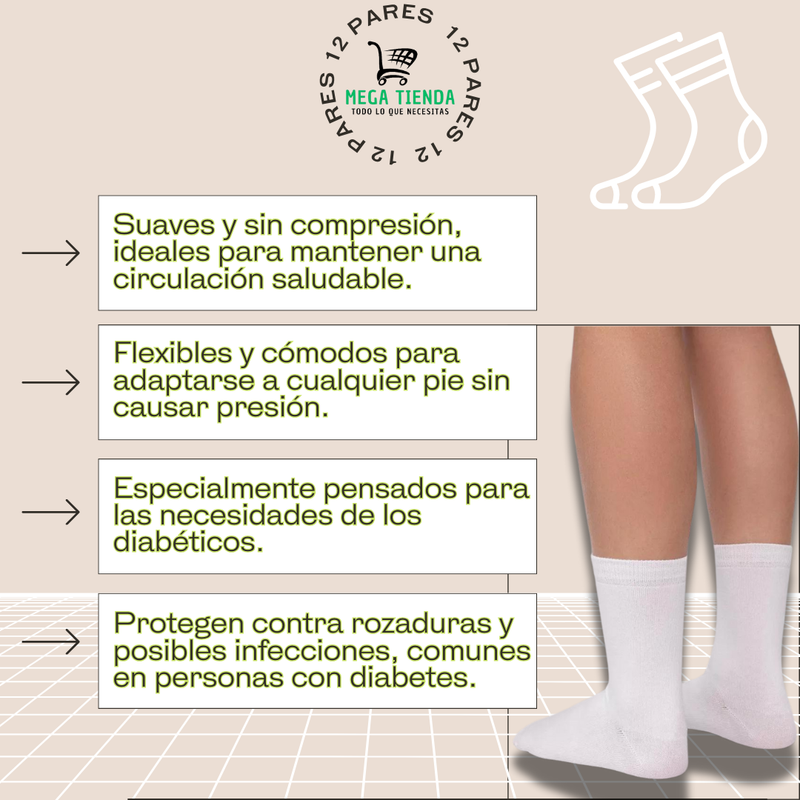 Calcetines Ortopédicos 12 Pares™ + REGALO EXCLUSIVO