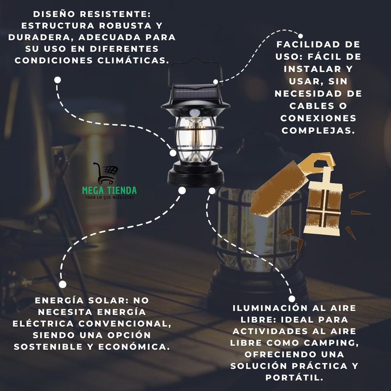 Lámpara Exterior Solar™ - Versatilidad Incomparable