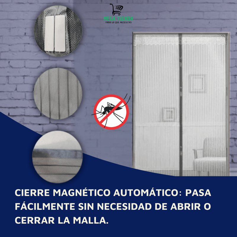 Malla Antimosquito Para Puertas™️ Limpio y Seguro