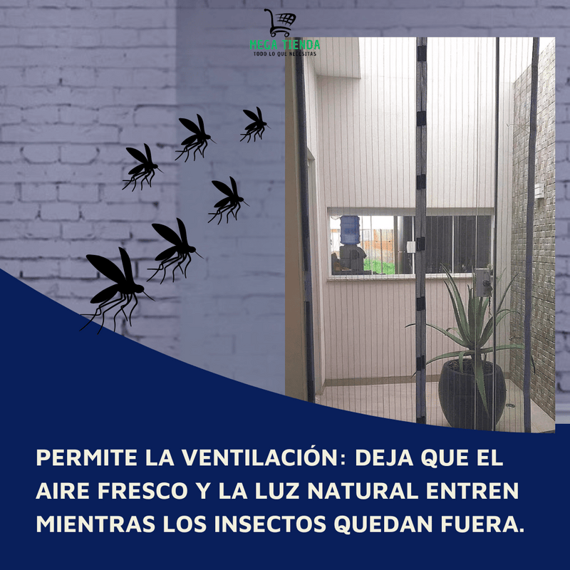 Malla Antimosquito Para Puertas™️ Limpio y Seguro