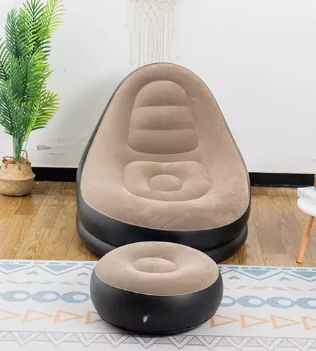 Sillón y Reposapiés Hinchable™ - Elegante e Impermeable